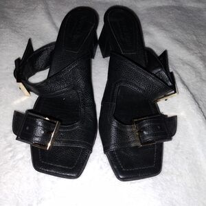 Napoleoni  Leather Buckle Strap mules  Sandals size 42. 10/10.5.  OBO